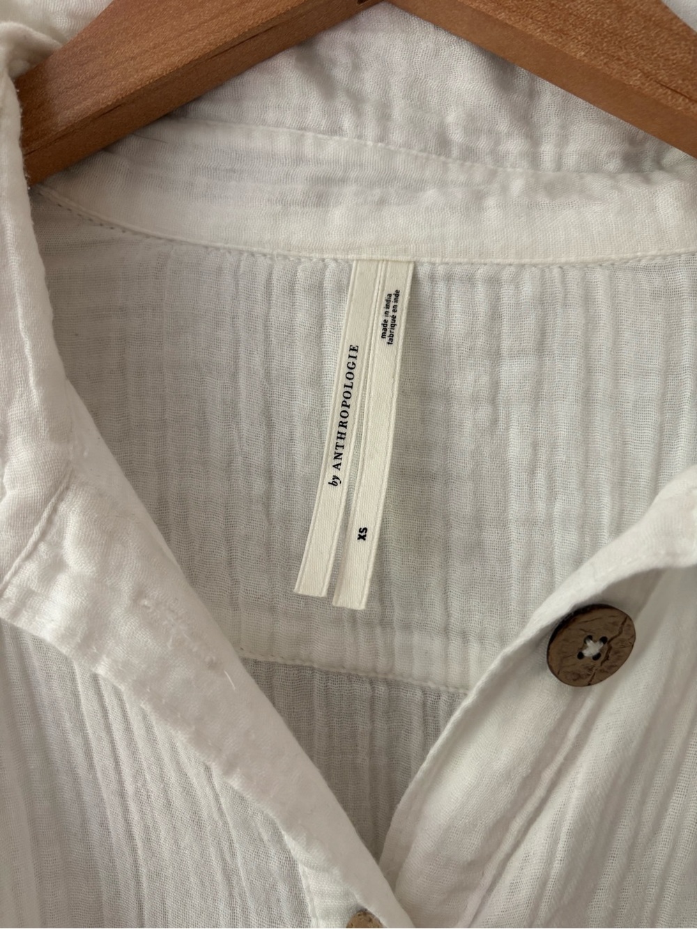 Anrhropologie Preppy Shirt Dress Cotton Gauze - Picture 6 of 7